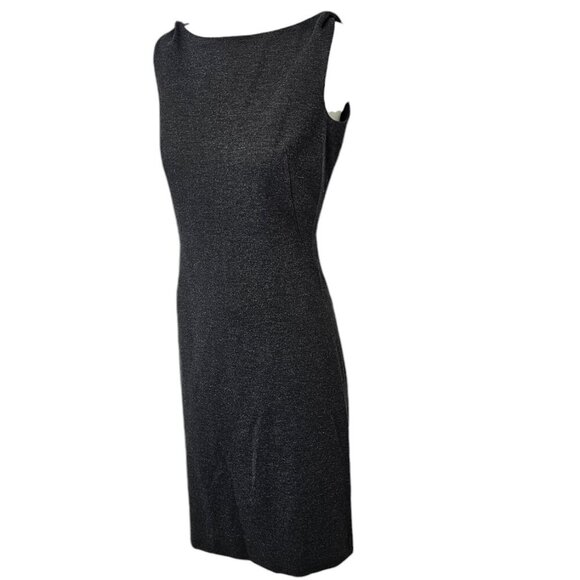 M.M.LaFleur Sheath Dress Size 0 Sleeveless The Lydia Ponte Charcoal Gray Stretch - Picture 2 of 10